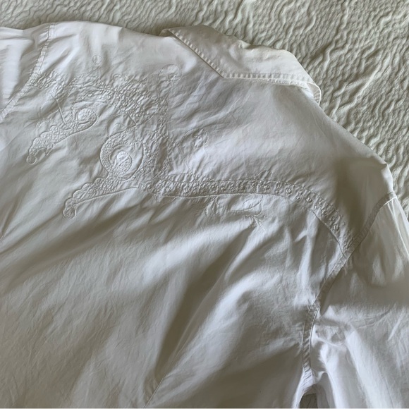 Howe "Creative Workforce" Vintage Lightweight White Button-Up Shirt Unisex Sz XL - Picture 12 of 14